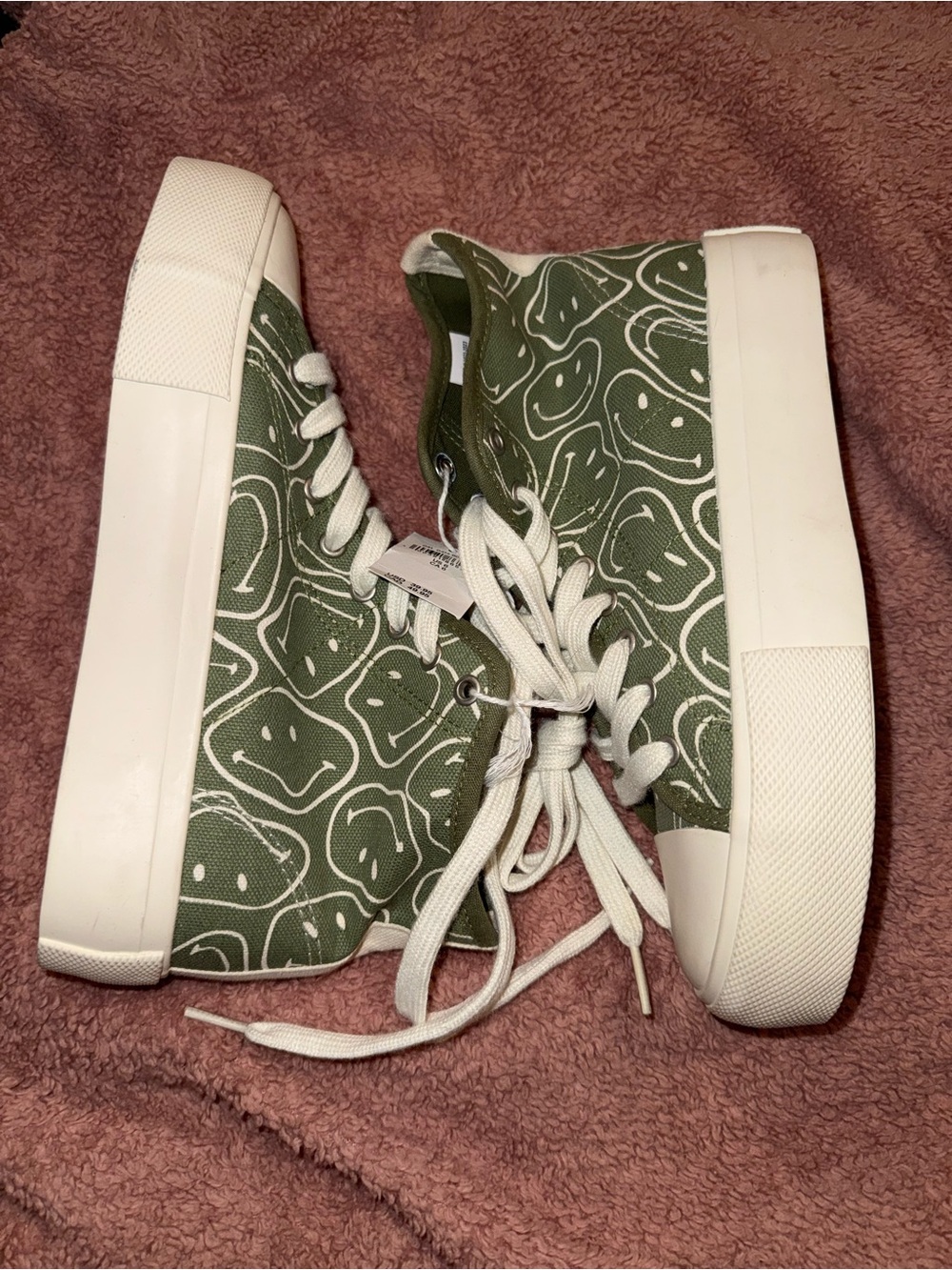 Size 6 Sneakers with Smiley Faces